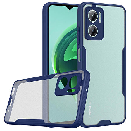 Xiaomi Redmi Note 11E Uyumlu Kılıf Parfe Kapak Lacivert