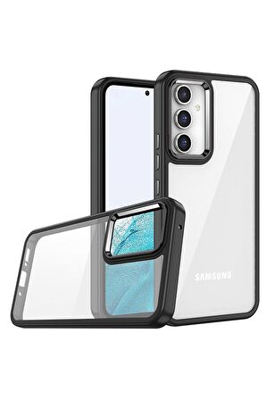 Samsung Galaxy A14 Uyumlu Kılıf Flora Kapak Siyah