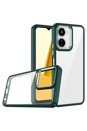 Vivo Y16 Uyumlu Kılıf Flora Kapak Yeşil