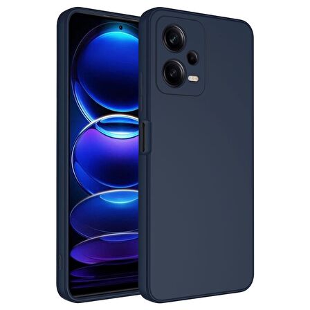 Xiaomi Redmi Note 12 Pro 5G Uyumlu Kılıf Mara Lansman Kapak Lacivert