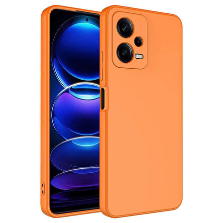 Xiaomi Redmi Note 12 Pro 5G Uyumlu Kılıf Mara Lansman Kapak Turuncu