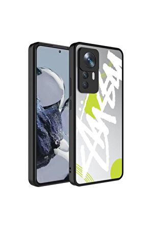 Xiaomi Mi 12T Uyumlu Kılıf Aynalı Desenli Kamera Korumalı Parlak Mirror Kapak Yazı
