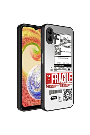 Samsung Galaxy A04 Uyumlu Kılıf Aynalı Desenli Kamera Korumalı Parlak Mirror Kapak Fragile