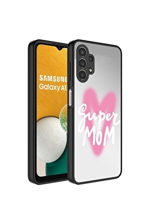 Samsung Galaxy A32 4G Uyumlu Kılıf Aynalı Desenli Kamera Korumalı Parlak Mirror Kapak Süper Anne