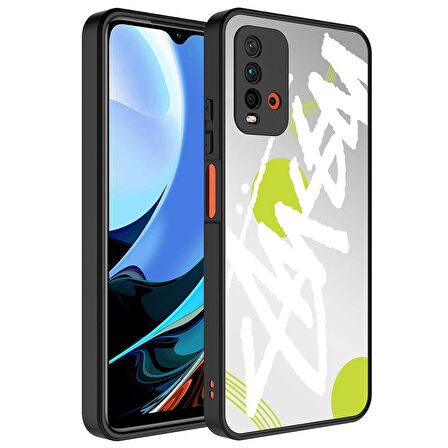 Xiaomi Redmi Note 9 4G Uyumlu Kılıf Aynalı Desenli Kamera Korumalı Parlak Mirror Kapak Yazı