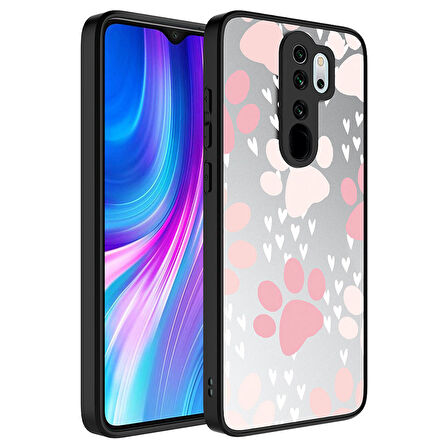 Xiaomi Redmi Note 8 Pro Uyumlu Kılıf Aynalı Desenli Kamera Korumalı Parlak Mirror Kapak Pati