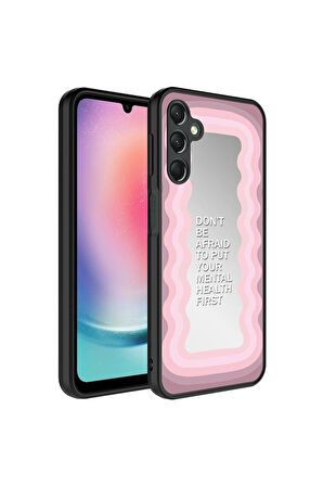 Samsung Galaxy A54 Uyumlu Kılıf Aynalı Desenli Kamera Korumalı Parlak Mirror Kapak Ayna