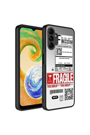 Samsung Galaxy A04S Uyumlu Kılıf Aynalı Desenli Kamera Korumalı Parlak Mirror Kapak Fragile