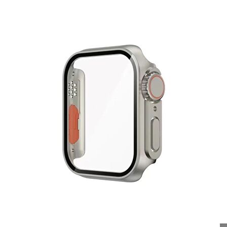 Apple Watch 44 Mm Uyumlu - Watch Ultra 49 Mm Dönüştürücü Kasa & Ekran Koruyucu Tam Koruma Gard 27
