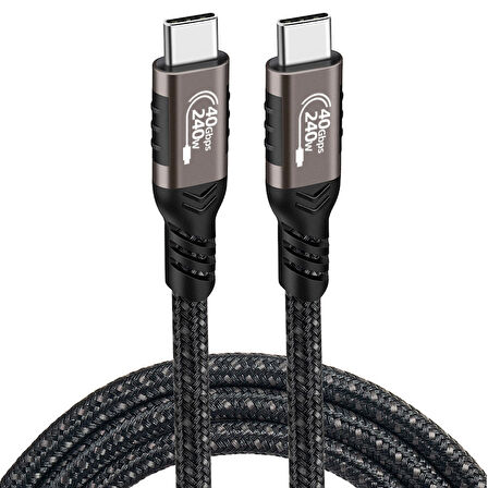 QG01 Type-C to Type-C USB4 PD Data Kablosu 240W 40Gbps 8K@60Hz 0.5 Metre