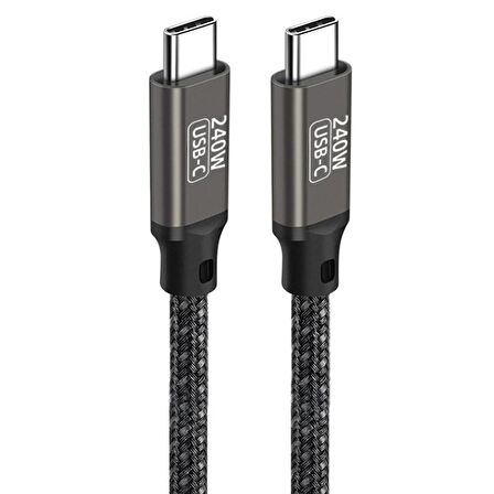 QG02 Type-C to Type-C PD3.1 Data Kablosu 240W 480Mbps 1 Metre