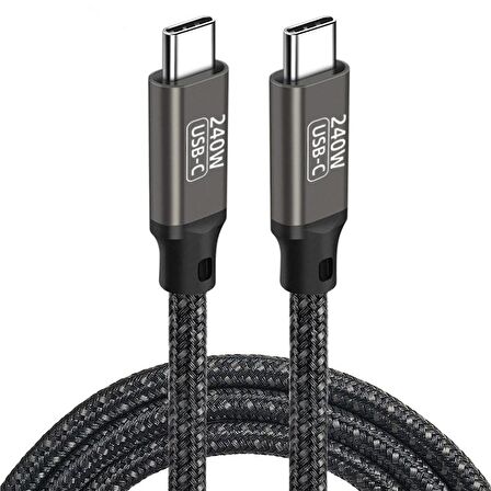 QG02 Type-C to Type-C PD3.1 Data Kablosu 240W 480Mbps 1.5 Metre