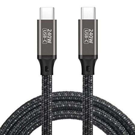 QG02 Type-C to Type-C PD3.1 Data Kablosu 240W 480Mbps 3 Metre