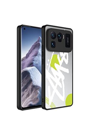 Xiaomi Mi 11 Ultra Uyumlu Kılıf Aynalı Desenli Kamera Korumalı Parlak Mirror Kapak Yazı