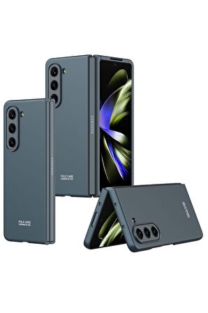Samsung Galaxy Z Fold 5 Uyumlu Kılıf Sert Kıpta Kapak Koyu Yeşil