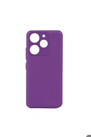 Tecno Spark 10 Pro Uyumlu Kılıf Biye Silikon Mor