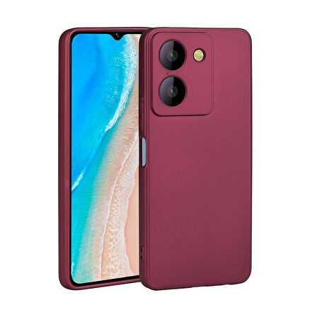 Vivo Y36 4G Uyumlu Kılıf Premier Silikon Kapak Mürdüm