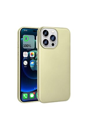 Apple iPhone 15 Pro Max Uyumlu Kılıf Premier Silikon Kapak Gold