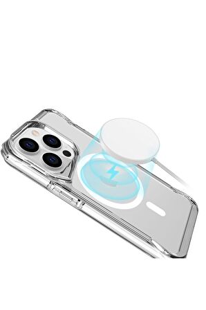Apple iPhone 14 Pro Max Uyumlu Kılıf Magsafe Şarj Özellikli T-Max Magsafe Kapak