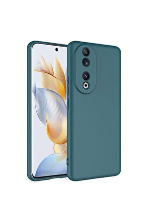 Huawei Honor 90 Uyumlu Kılıf Mara Lansman Kapak Koyu Yeşil