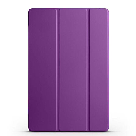 Samsung Galaxy Tab S9 Uyumlu Tablet Kılıfı Smart Cover Standlı Akıllı Kılıf Mor