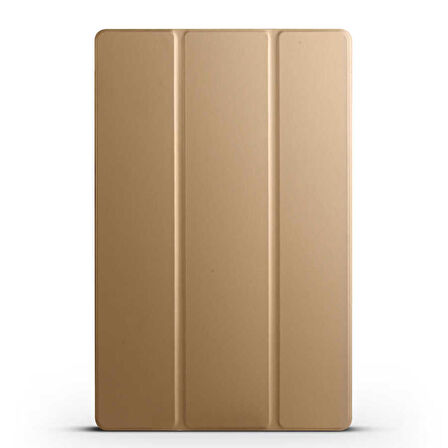 Samsung Galaxy Tab S9 Plus Uyumlu Tablet Kılıfı Smart Cover Standlı Akıllı Kılıf Gold