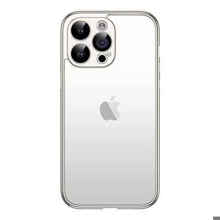 Apple iPhone 15 Pro Max Uyumlu Kılıf Kamera Korumalı Bontez Bumper Titanyum
