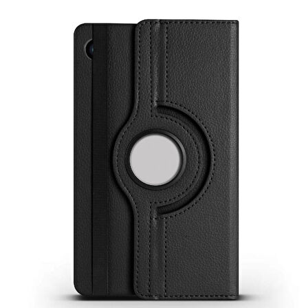 Samsung Galaxy Tab A9 Plus Uyumlu Tablet Kılıfı 360 Dönebilen Standlı Kılıf Siyah