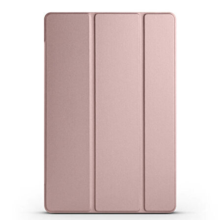 Samsung Galaxy Tab A9 Plus Uyumlu Tablet Kılıfı Smart Cover Standlı Akıllı Kılıf Rose Gold