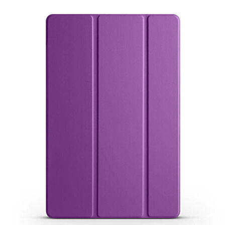 Samsung Galaxy Tab A9 Uyumlu Tablet Kılıfı Smart Cover Standlı Akıllı Kılıf Mor