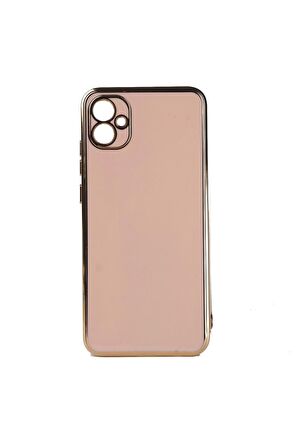 Samsung Galaxy A04E Uyumlu Kılıf Bark Kapak Rose Gold