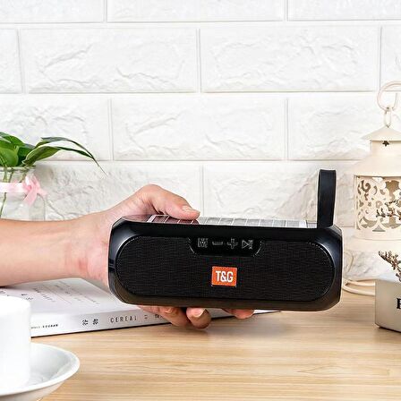 TG182 Güneş Enerjili FM Radyo Özellikli AUX USB Kart Okuyucu Portlu Bluetooth Hoparlör Speaker