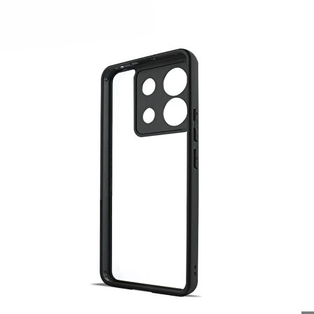 Xiaomi Redmi Note 13 Pro 5G Uyumlu Kılıf Kamera Korumalı Şeffaf Arka Yüzey New Roll Kapak