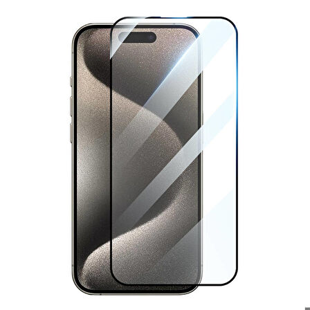 Apple iPhone 15 Pro Uyumlu HD Glossy 3D Rak Screen Protector