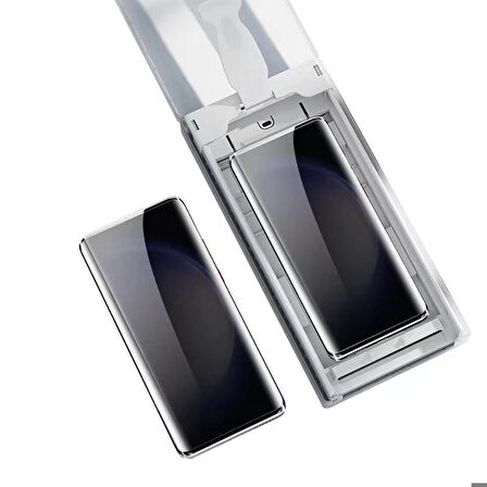 Samsung Galaxy S22 Ultra Uyumlu Uygulama Aparatlı 6in1 Privacy Easy Body Ekran Koruyucu