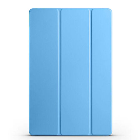 Samsung Galaxy Tab S9 FE Plus Uyumlu Tablet Kılıfı Smart Cover Standlı Akıllı Kılıf Mavi