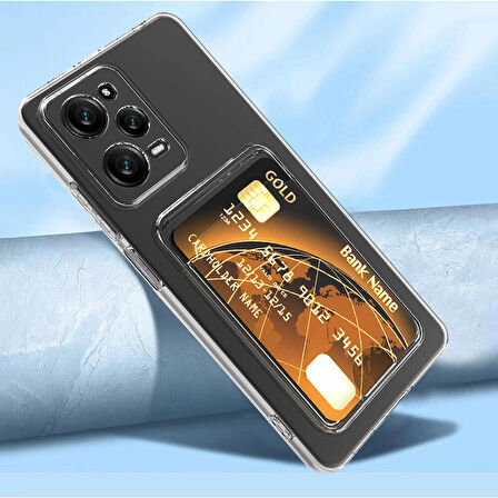 Xiaomi Redmi Note 12 Pro 5G Uyumlu Kılıf Kartlıklı Şeffaf Setra Clear Silikon Kapak