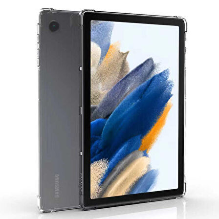 Samsung Galaxy Tab A8 10.5 SM-X200 Uyumlu Tablet Kılıfı Sert Silikon Nitro Anti Shock Şeffaf Kapak