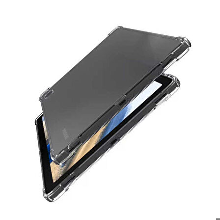 Samsung Galaxy Tab A8 10.5 SM-X200 Uyumlu Tablet Kılıfı Sert Silikon Nitro Anti Shock Şeffaf Kapak