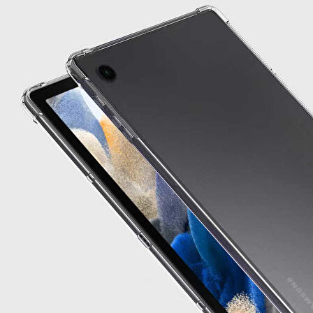 Samsung Galaxy Tab A8 10.5 SM-X200 Uyumlu Tablet Kılıfı Sert Silikon Nitro Anti Shock Şeffaf Kapak