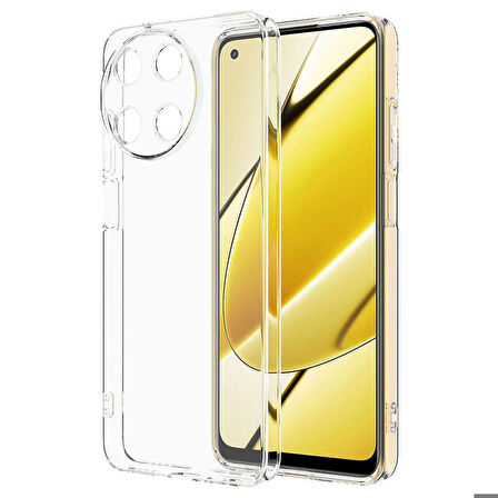Realme 11 4G Uyumlu Kılıf Süper Silikon Yumuşak Esnek Şeffaf Kapak