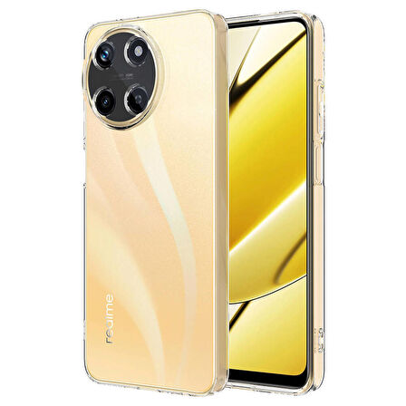 Realme 11 4G Uyumlu Kılıf Süper Silikon Yumuşak Esnek Şeffaf Kapak