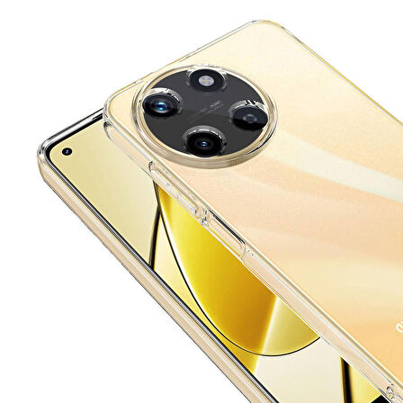 Realme 11 4G Uyumlu Kılıf Süper Silikon Yumuşak Esnek Şeffaf Kapak