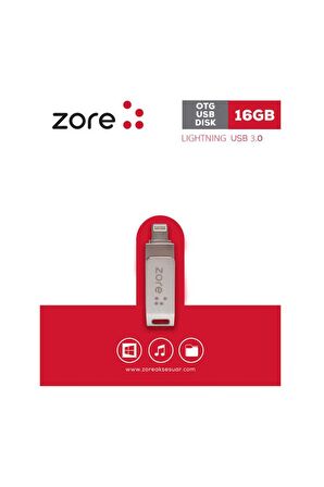 Zore 3.0 Lightning Metal OTG 16 GB