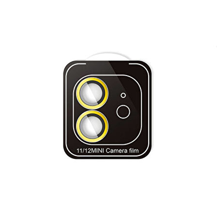 Apple iPhone 11 Uyumlu CL-11 Safir Parmak İzi Bırakmayan Anti-Reflective Kamera Lens Koruyucu Gold