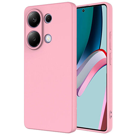 Xiaomi Poco M6 Pro 4G Kılıf Mara Lansman Kapak Pembe Açık