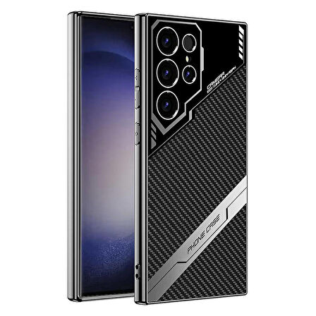 Samsung Galaxy S23 Ultra Uyumlu Kılıf Kamera Korumalı Karbon Tasarım Yeni Seri Procase Kapak