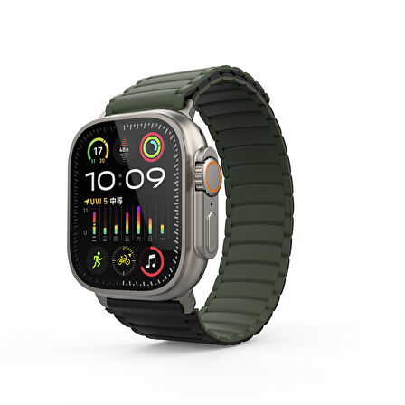 Apple Watch Ultra 49mm Uyumlu Zore KRD-122 Silikon Kordon Strap Kayış