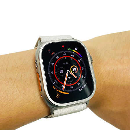Apple Watch Ultra 49 Mm Uyumlu Metal Kasa Koruyucu Saat Çerçevesi Siyah