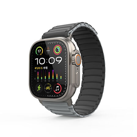 Apple Watch Ultra 49mm Uyumlu Zore KRD-122 Silikon Kordon Strap Kayış